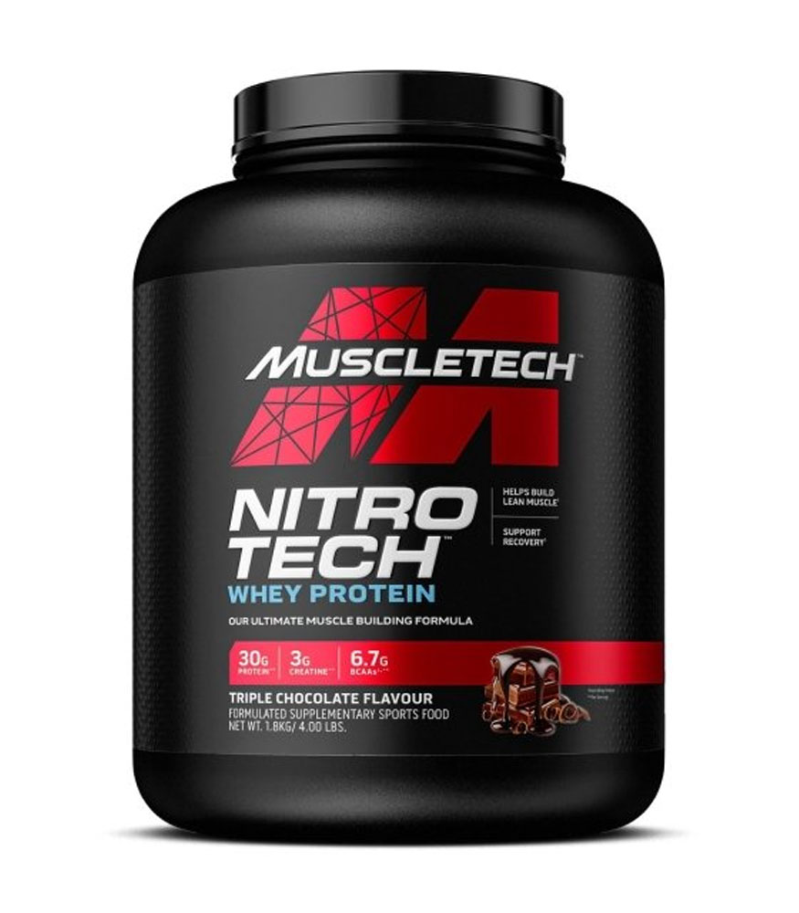 MuscleTech-Nitro-Tech-Performance-Series-Chocolate-4lb پروتئین وی ماسل تک طعم شکلات سری پرفورمنس ۴ پوند | MuscleTech Nitro-Tech Performance Series Chocolate 4lb - Image 1