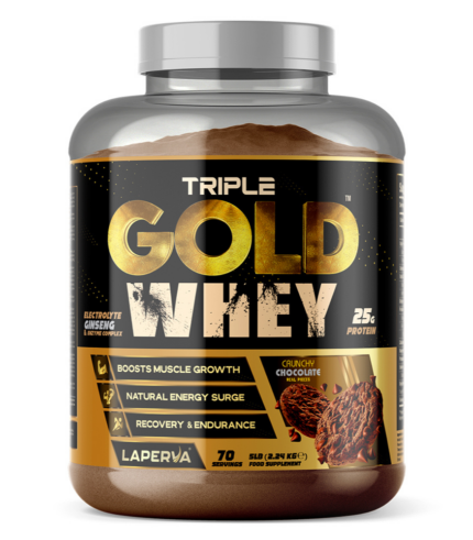 LAPERVA TRIPLE GOLD WHEY CRUNCHY CHOCO 5LB |پروتئین وی تریپل گلد لاپروا با طعم شکلات کرانچی 5 پوندی