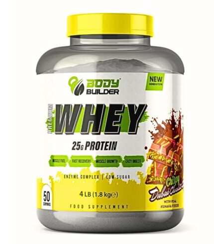 BODY BUILDER PREMIUM WHEY CRISPY DUBAI CHOC 4LB | پروتئین وی پریمیوم بادی بیلدر کریسپی دبی چاک ۴ پوندی