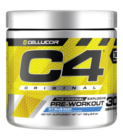 Cellucor C4 Original Pre-Workout Powder, Icy Blue Razz - 195g | پودر مکمل پیش از تمرین Cellucor C4 Original، طعم Icy Blue Razz (تمشک آبی خنک) - ۱۹۵ گرم